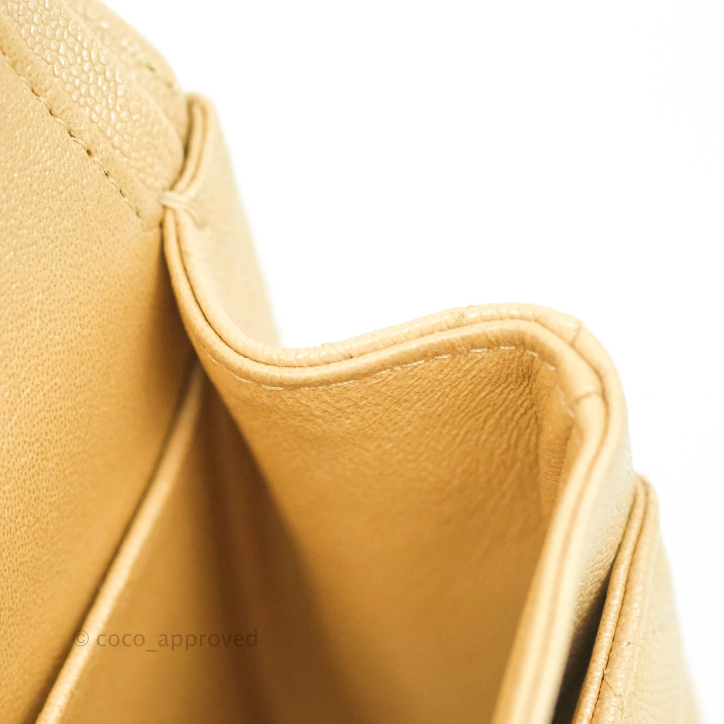 Chanel Classic Small S/M Flap Iridescent Beige Caviar Gold Hardware 19S