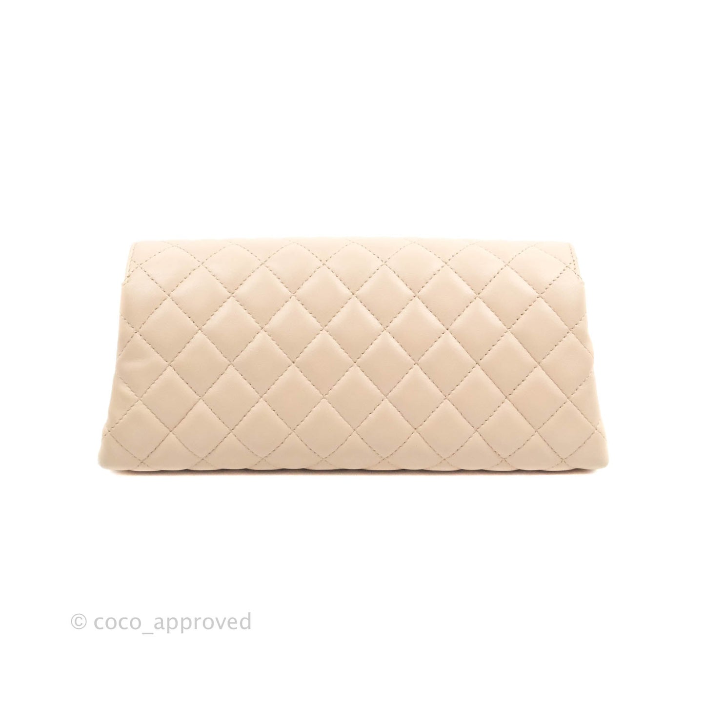 Chanel Quilted Clutch with Chain Pink Lambskin Silver Hardware