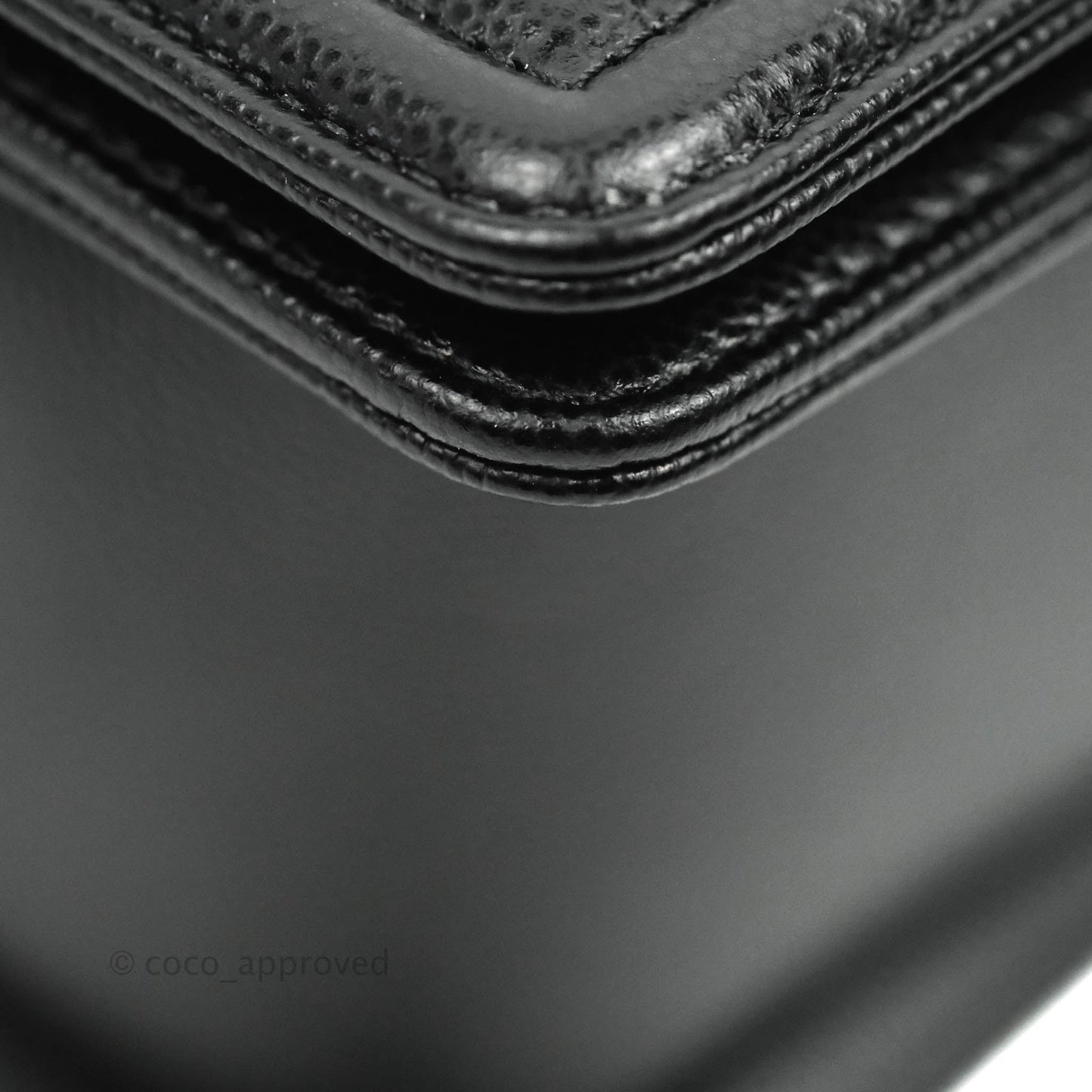 Chanel Quilted Medium Boy Bag Black Caviar Ruthenium Hardware