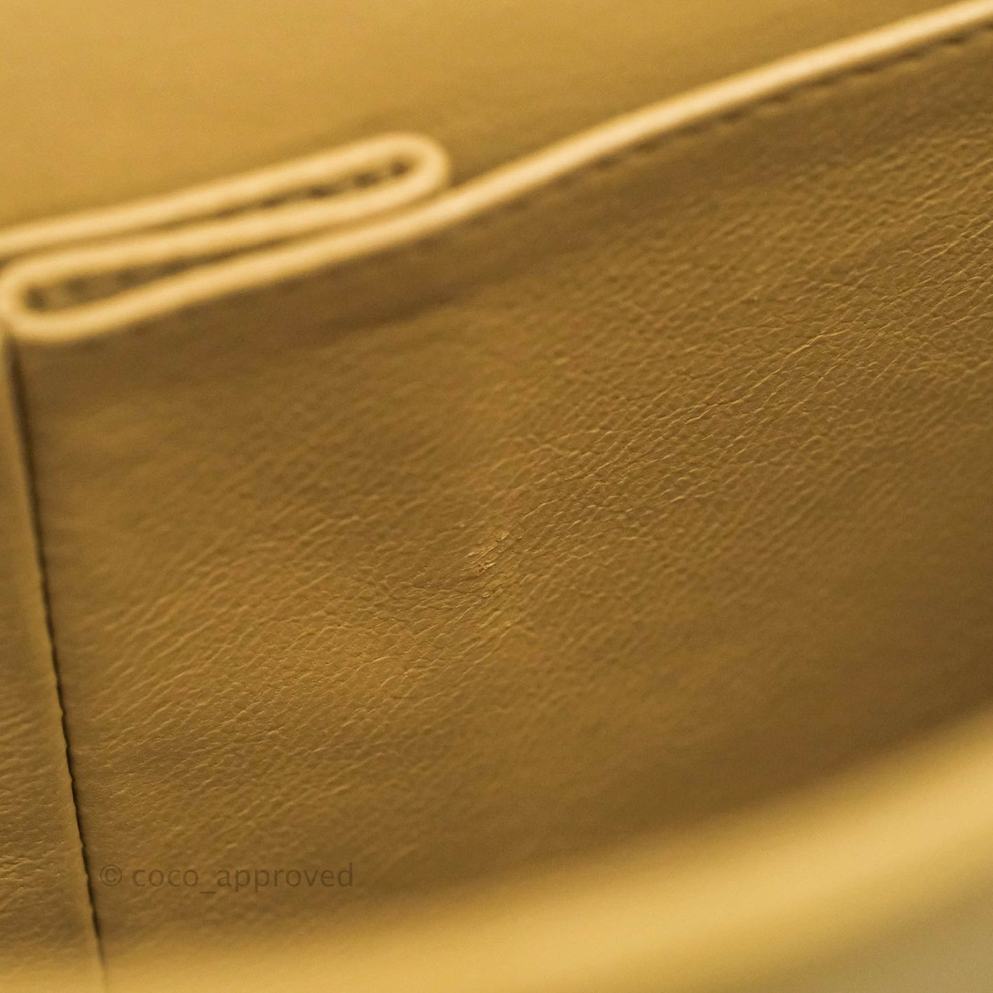 Chanel Vintage Classic M/L Medium Double Flap Bag Beige Lambskin 24K Gold Hardware