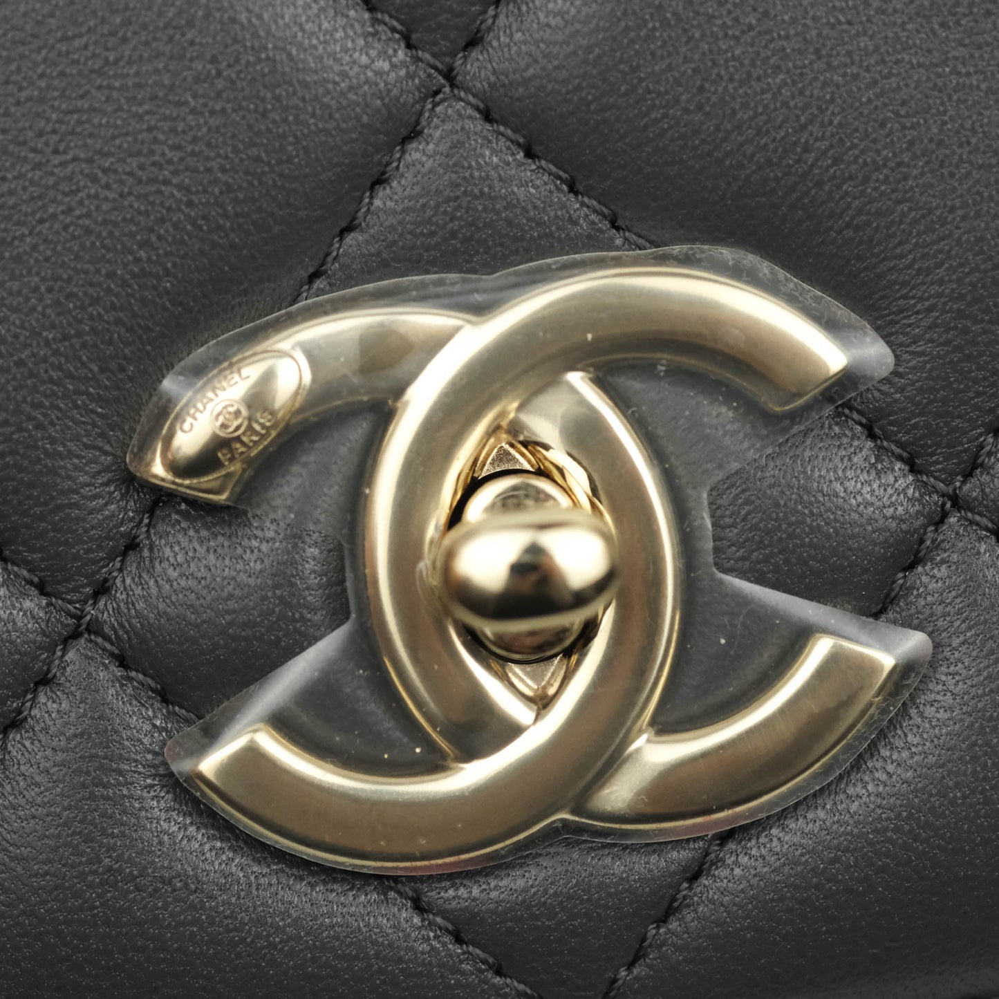 Chanel Small Trendy CC Dark Grey Lambskin Gold Hardware 21K