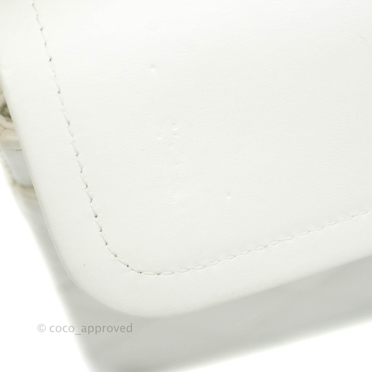 Chanel Classic Vintage Small S/M Flap White Lambskin 24K Gold Hardware