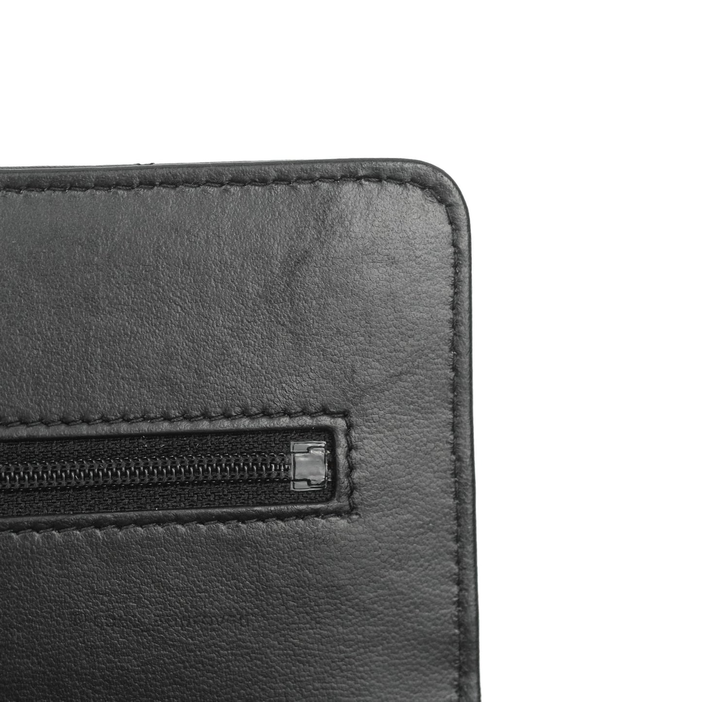 Chanel Quilted Wallet on Chain WOC Chain Around Black Lambskin Aged Gold Hardware