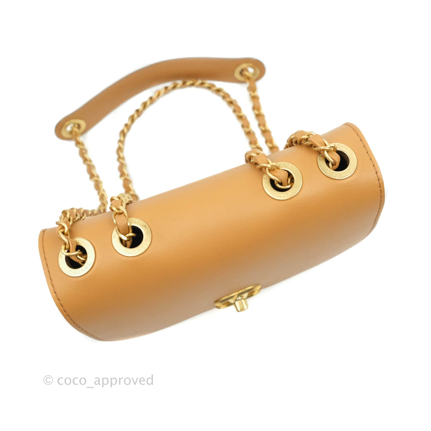 Chanel Quilted Flap With Coin Purse Caramel Calfskin Aged Gold Hardware 19K