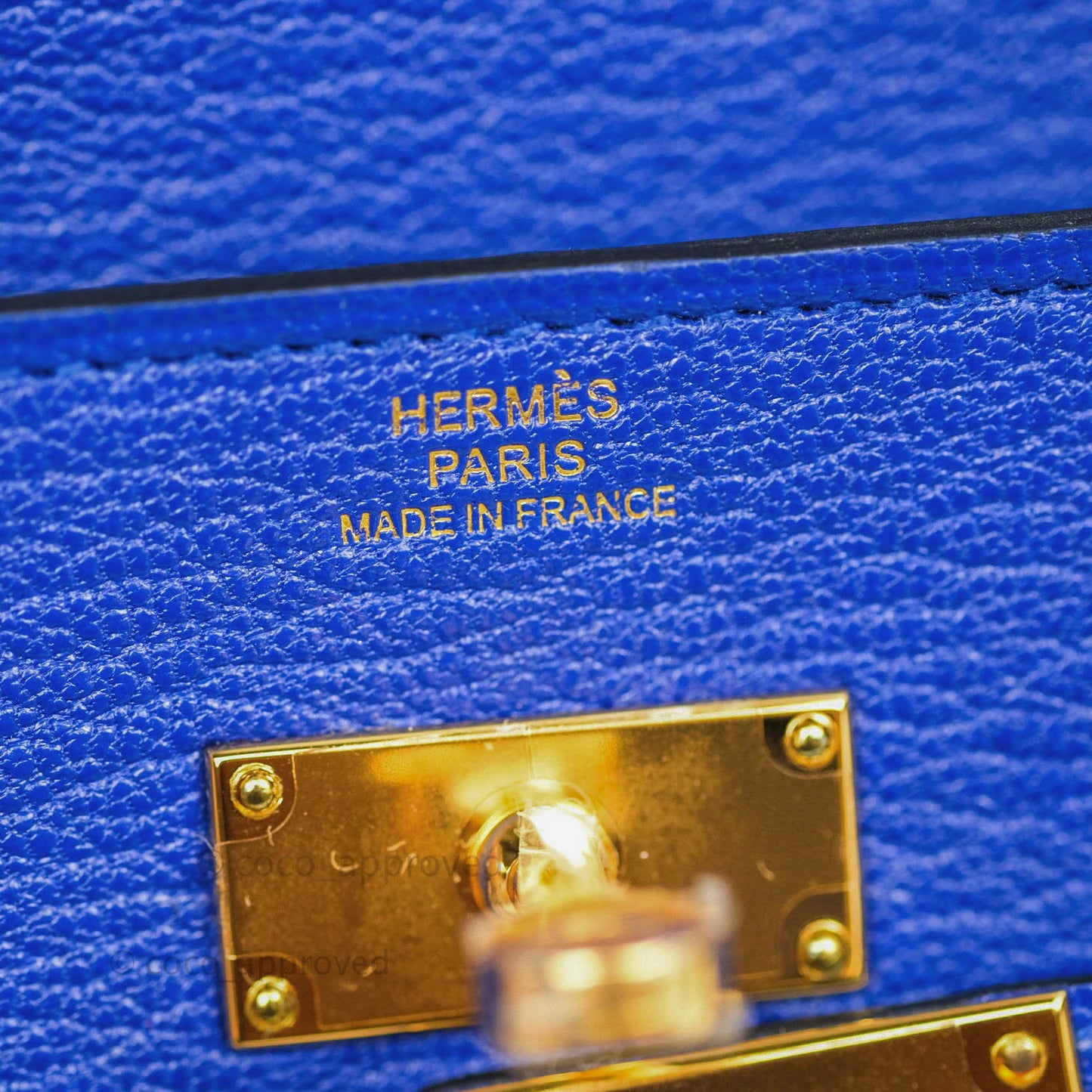 Hermès Kelly Wallet Chevre Mysore Bleu Electrique Gold Hardware