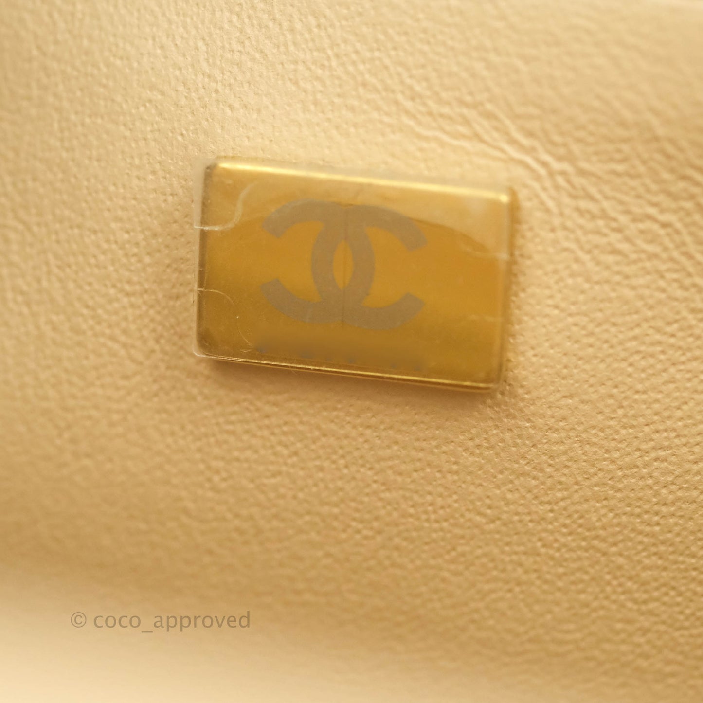 Chanel Classic Mini Rectangular Flap Beige Lambskin Gold Hardware 22C