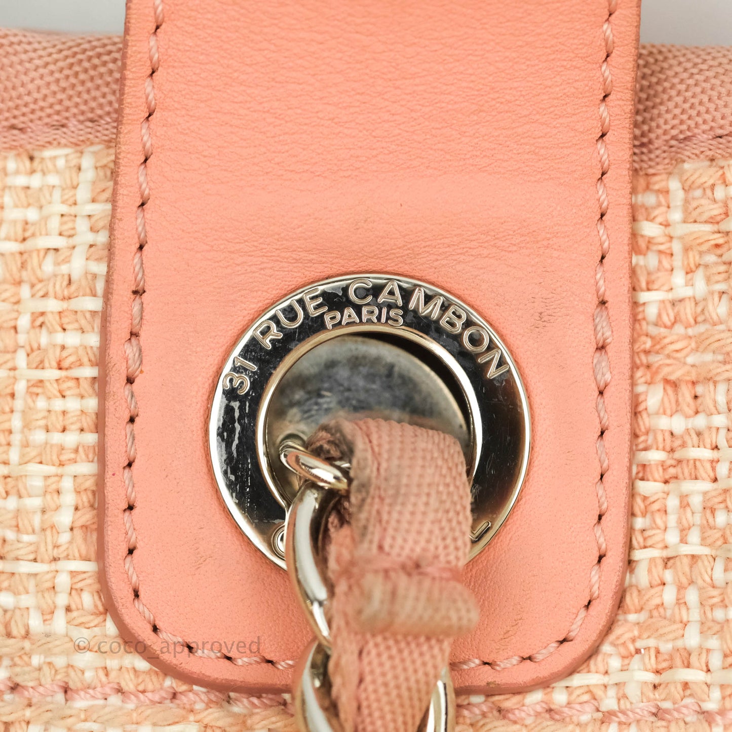 Chanel Large Deauville Pink Tweed