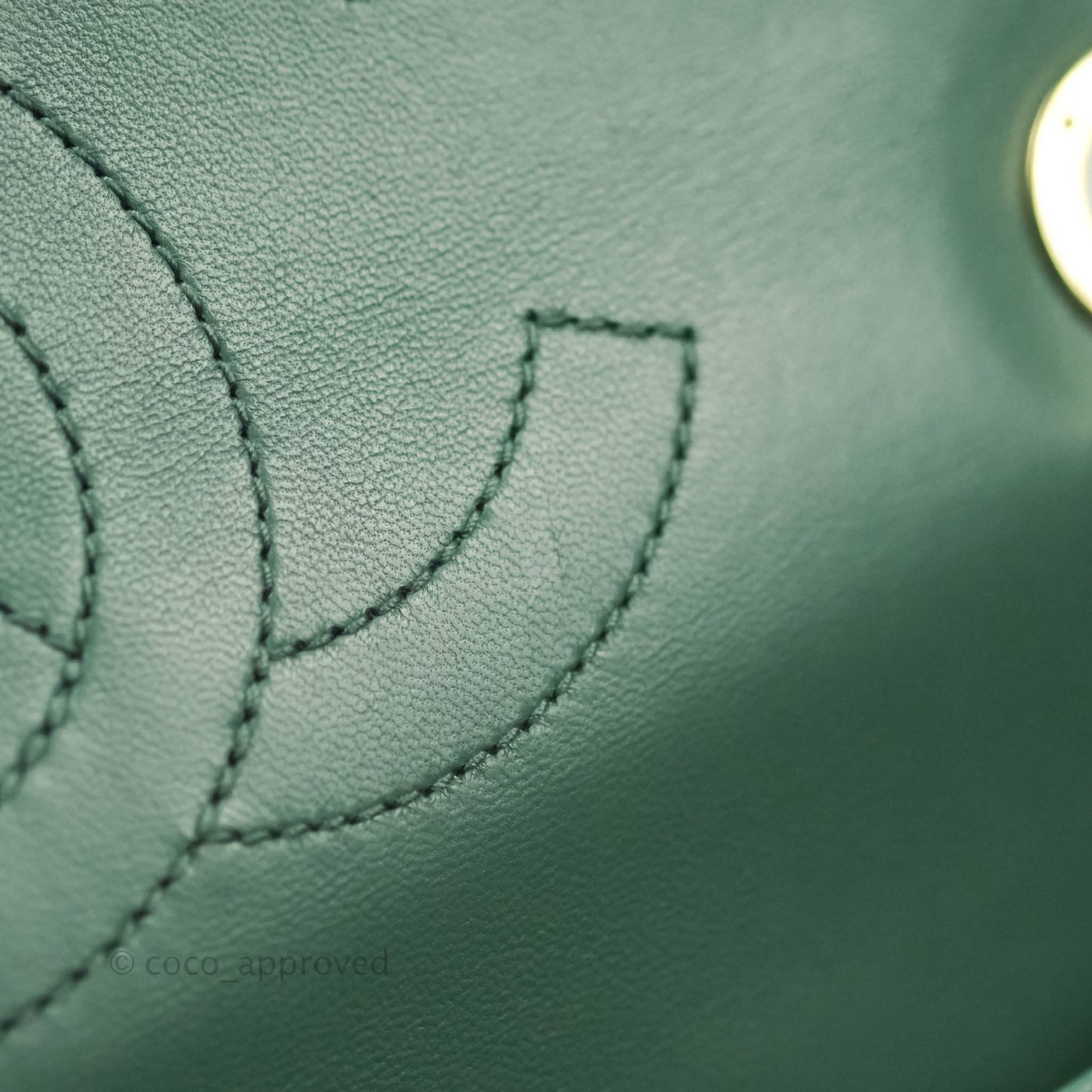 Chanel Quilted Trendy CC Small Green Lambskin Gold Hardware