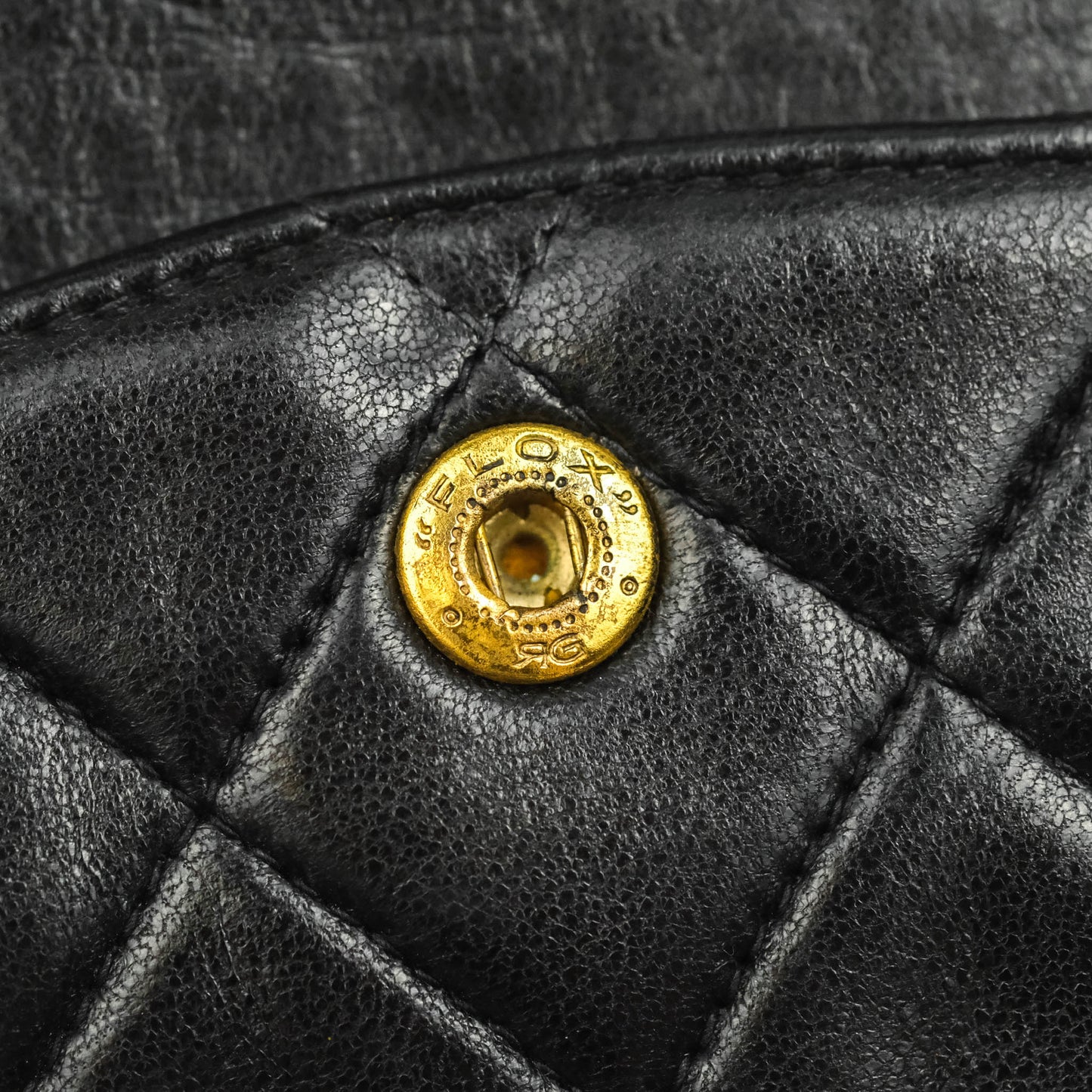Chanel Vintage Classic M/L Medium Double Flap Bag Black Lambskin 24K Gold Hardware
