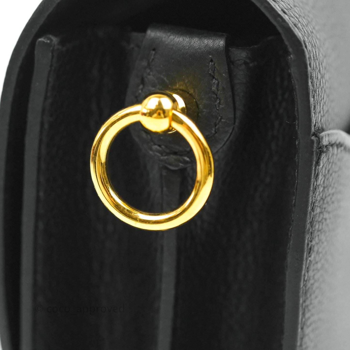 Hermès Roulis Mini 18 Black Clemence Gold Hardware
