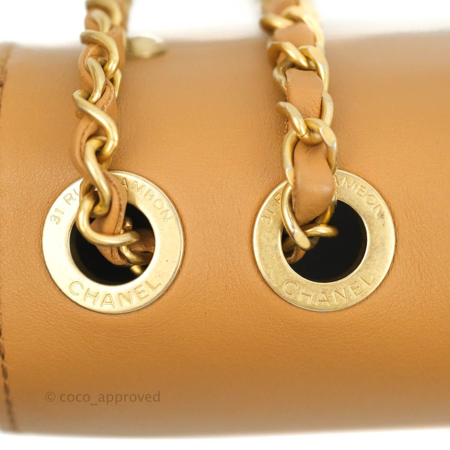 Chanel Quilted Flap With Coin Purse Caramel Calfskin Aged Gold Hardware 19K