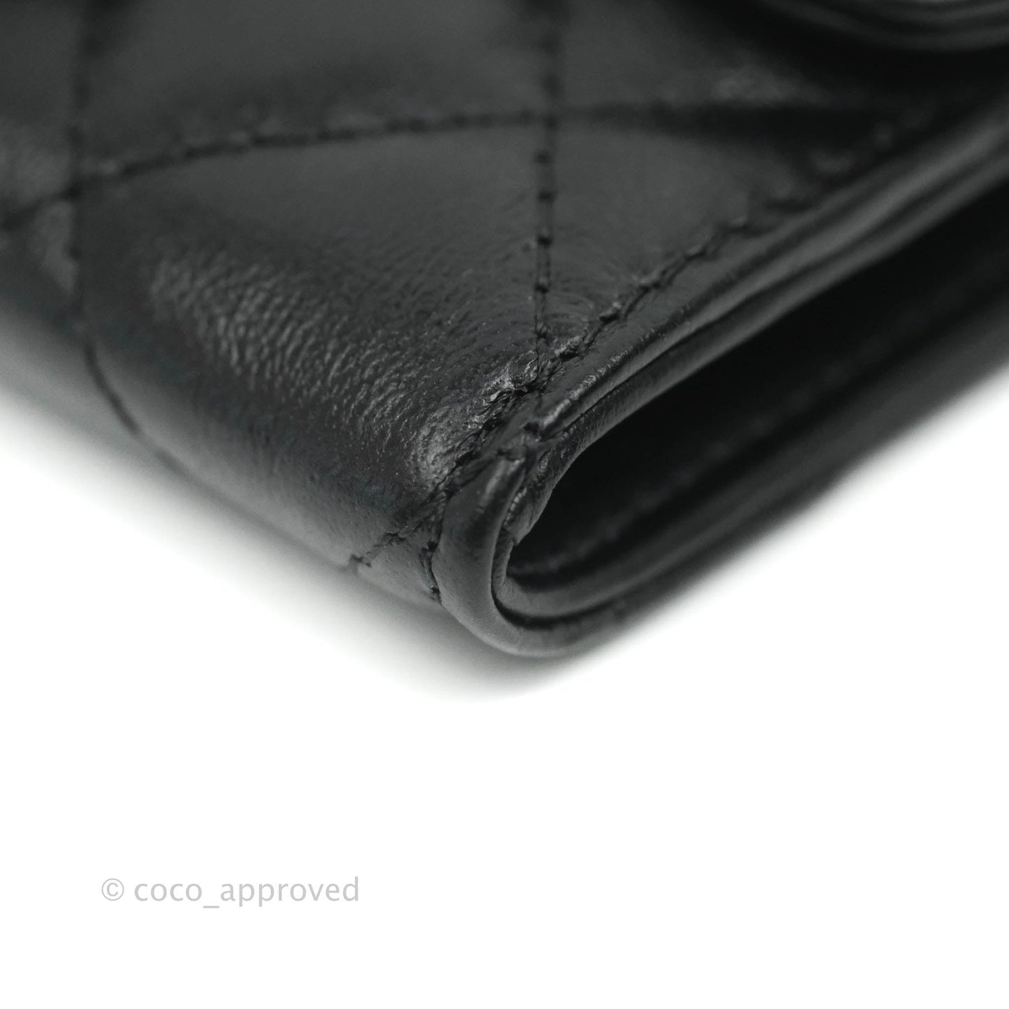 Chanel Quilted Reissue Flap Card Holder So Black Aged Calfskin