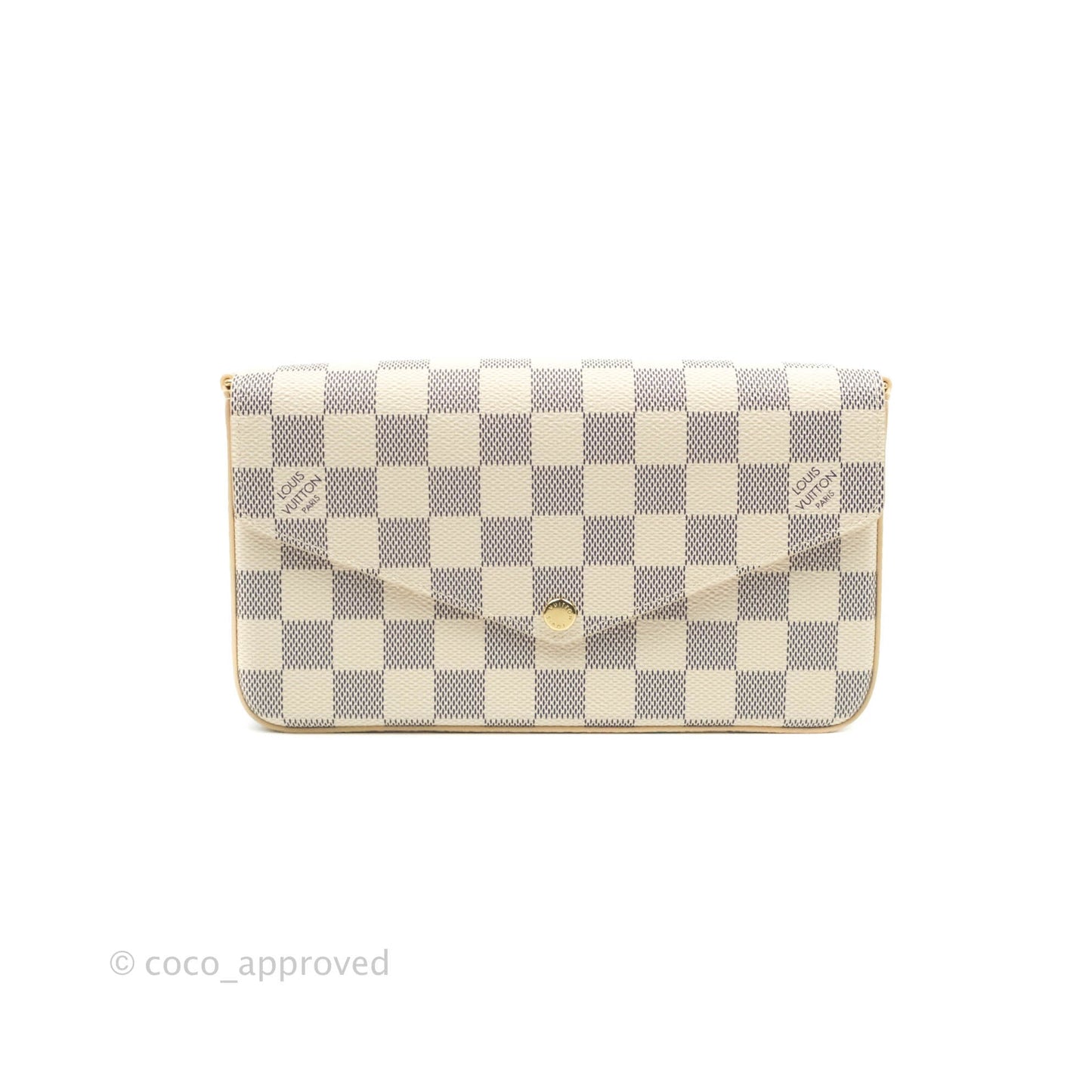 Louis Vuitton Canvas Pochette Félicie Bag Damier Azur
