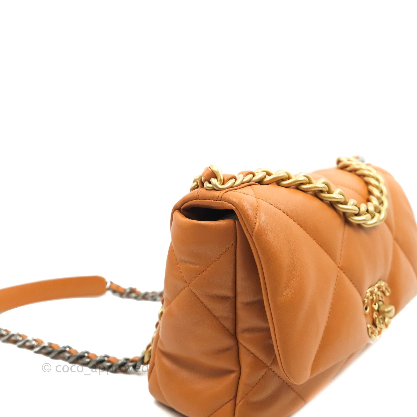 Chanel 19 Small Caramel Brown Mixed Hardware 21A