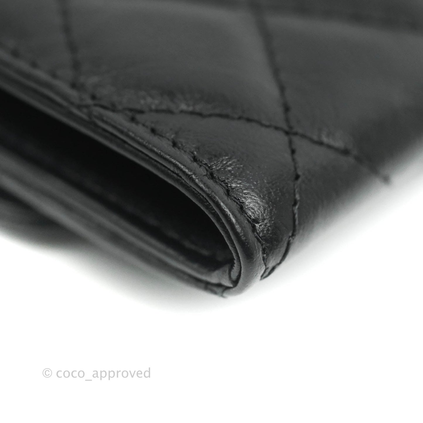 Chanel Quilted Reissue Flap Card Holder So Black Aged Calfskin