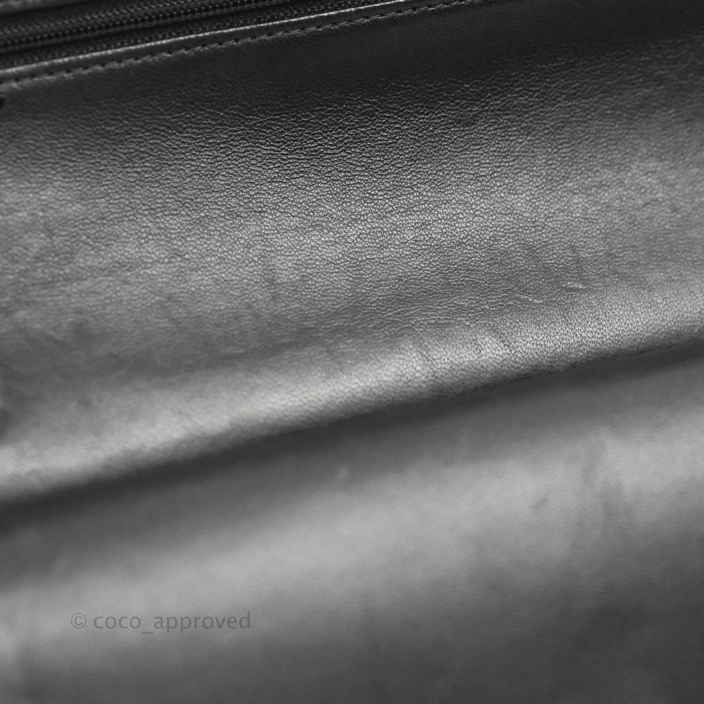 Chanel Classic M/L Medium Double Flap Black Lambskin Silver Hardware