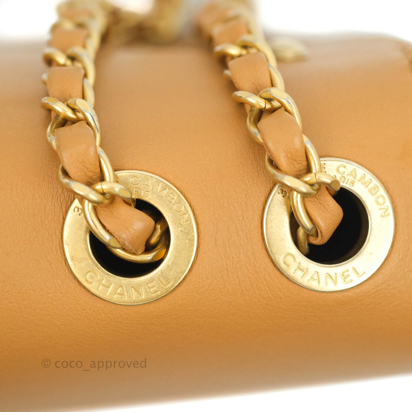 Chanel Quilted Flap With Coin Purse Caramel Calfskin Aged Gold Hardware 19K