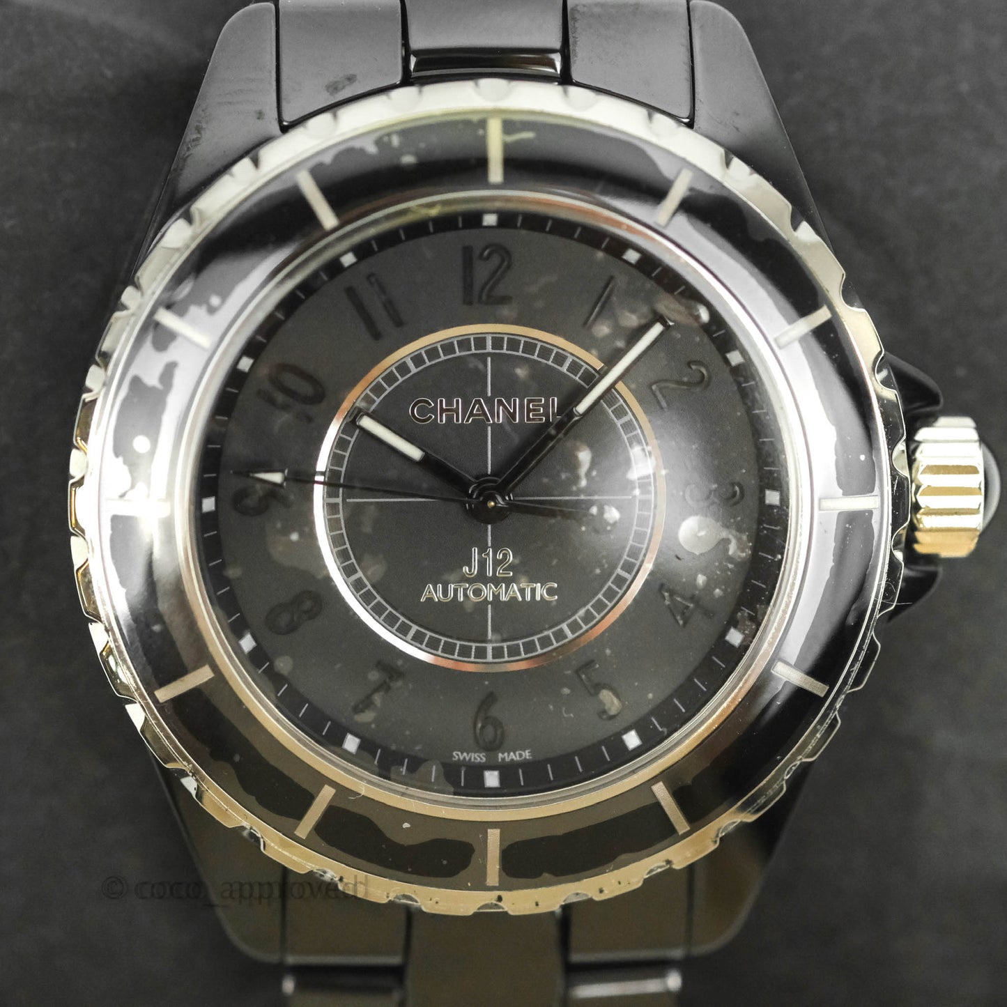 Chanel J12 Automatic Phantom Black Dial Black Ceramic Strap Women's Watch