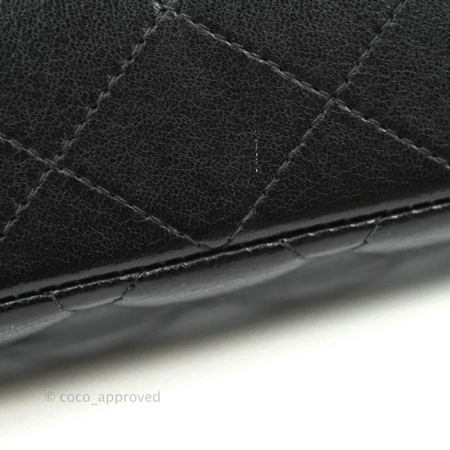 Chanel Classic M/L Medium Double Flap Black Lambskin Silver Hardware