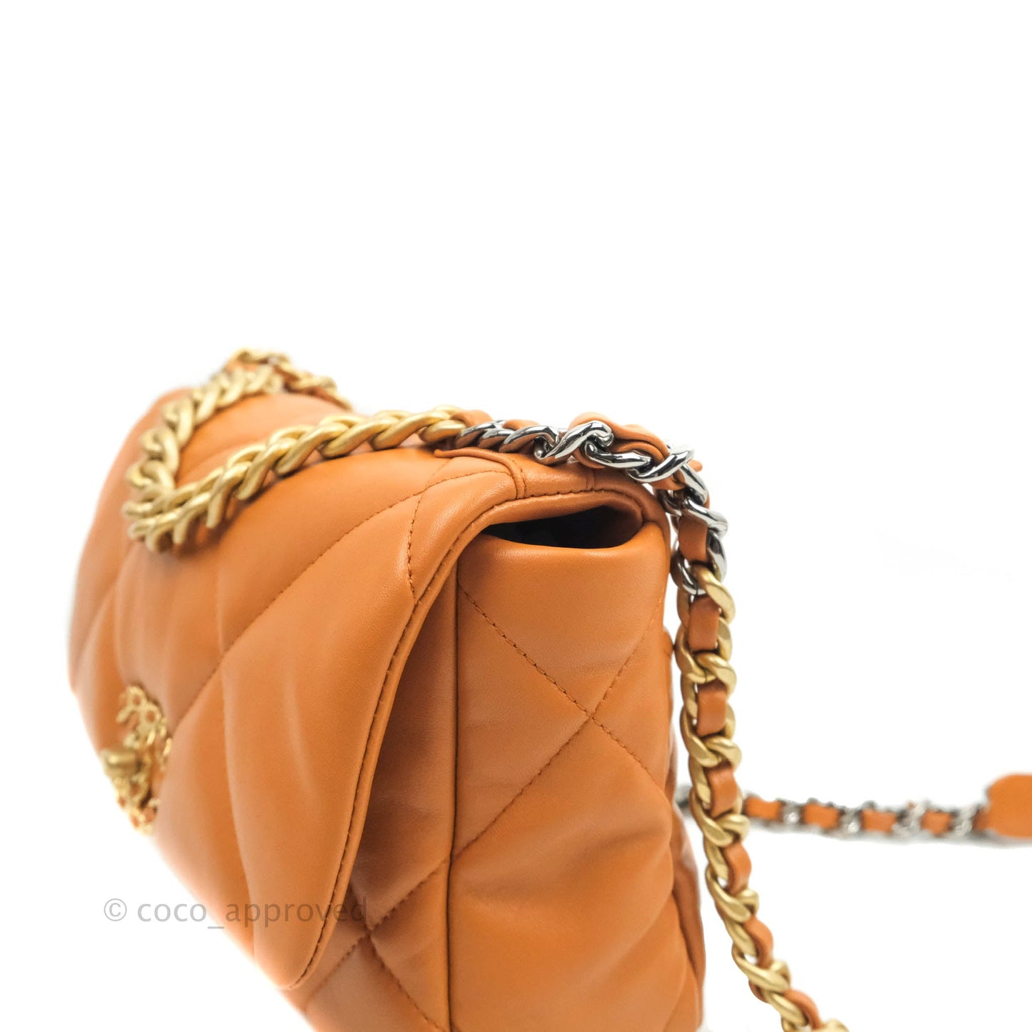 Chanel 19 Small Caramel Brown Mixed Hardware 21A