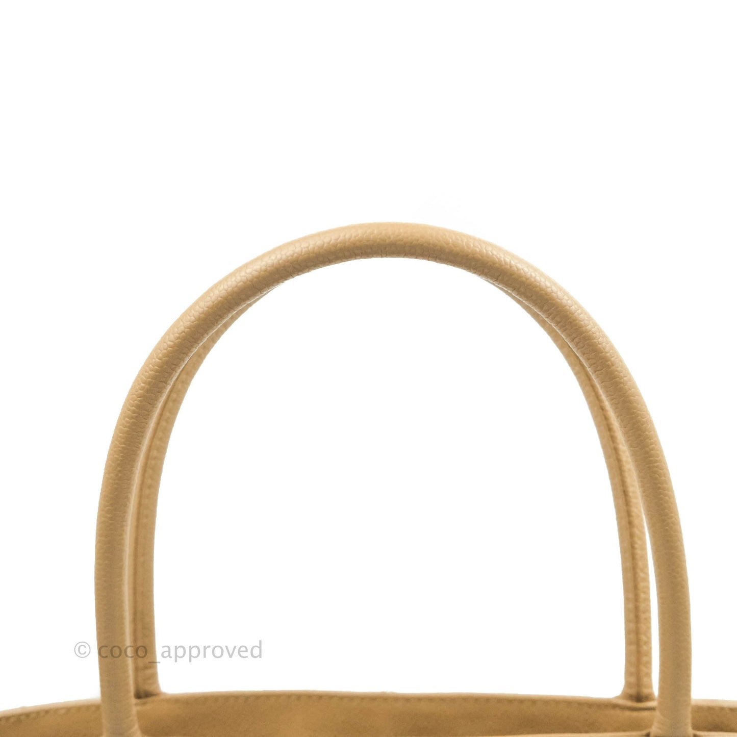 Chanel Vintage CC Dark Beige Caviar Tote Bag Gold Hardware