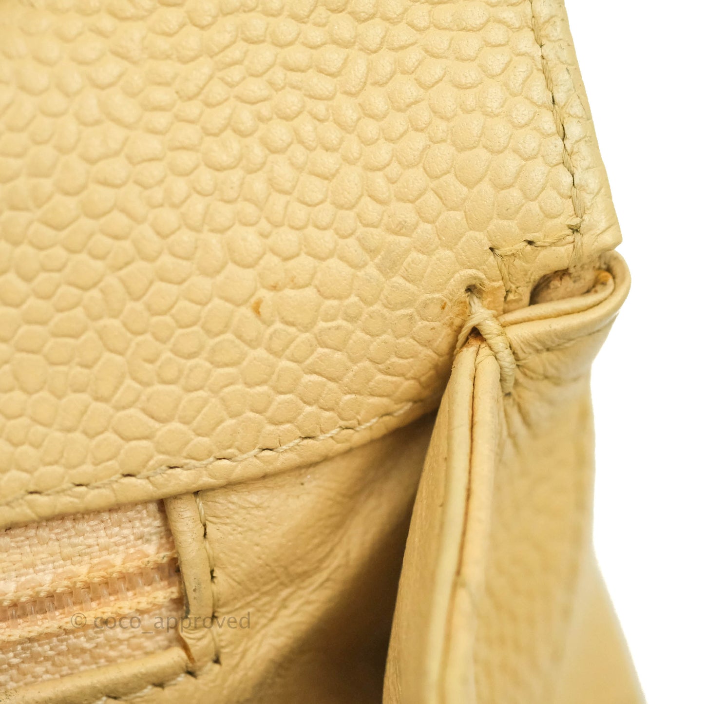 Chanel Jumbo Single Flap Beige Caviar Silver Hardware