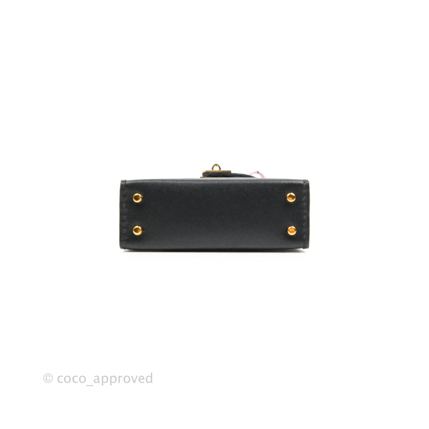 Hermès Kelly Twilly Around Bag Charm Black Tadelakt Gold Hardware