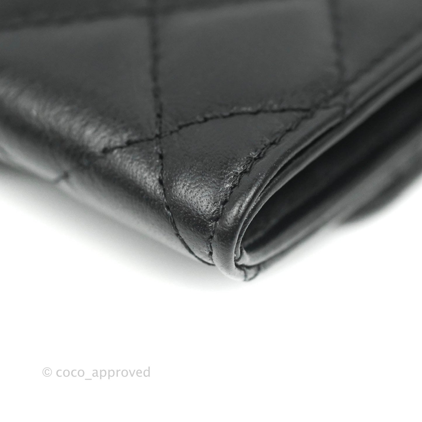 Chanel Quilted Reissue Flap Card Holder So Black Aged Calfskin