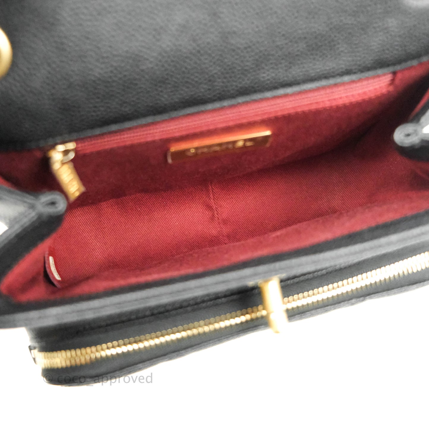 Chanel Small Flap Bag Black Caviar Gold Hardware 19B