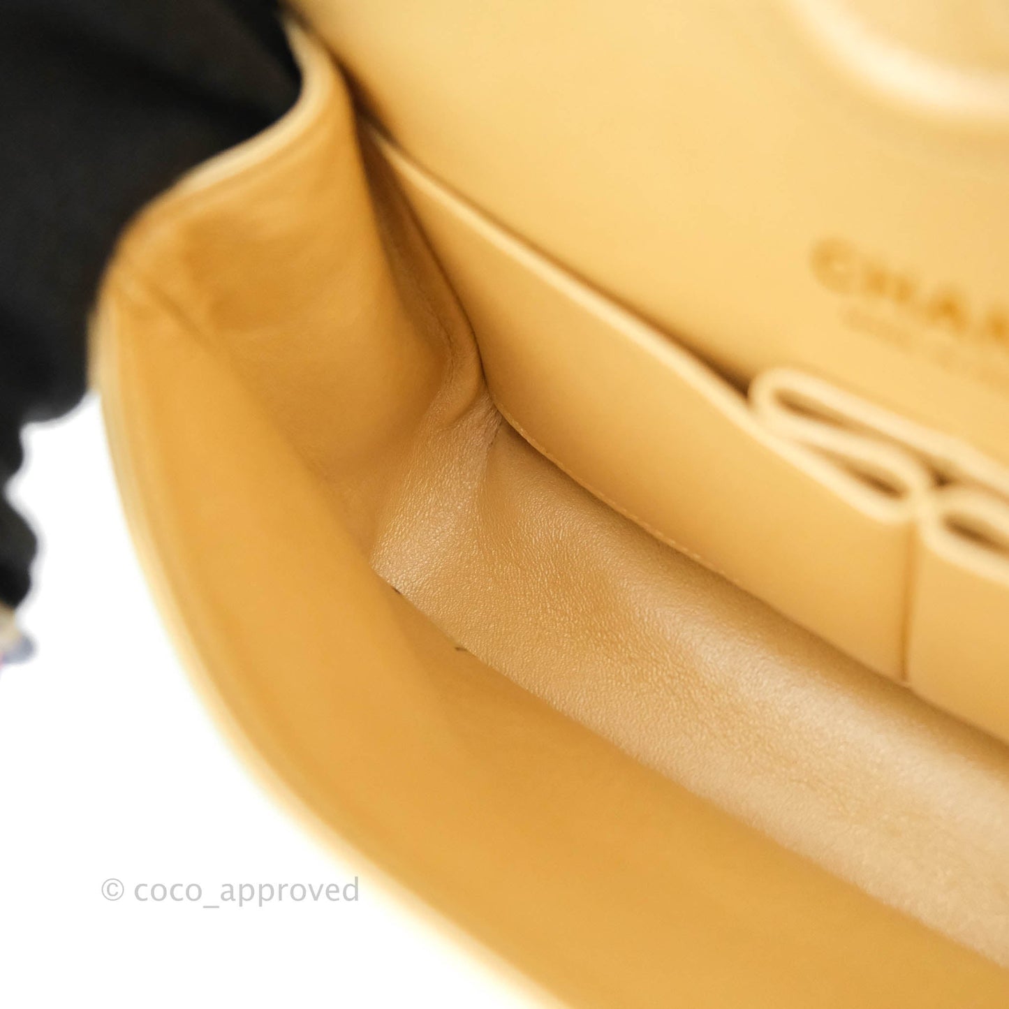 Chanel Classic Small S/M Flap Iridescent Beige Caviar Gold Hardware 19S