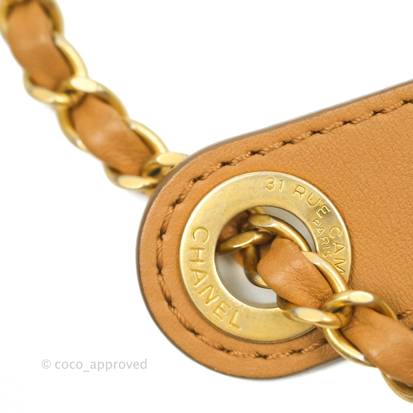 Chanel Quilted Flap With Coin Purse Caramel Calfskin Aged Gold Hardware 19K