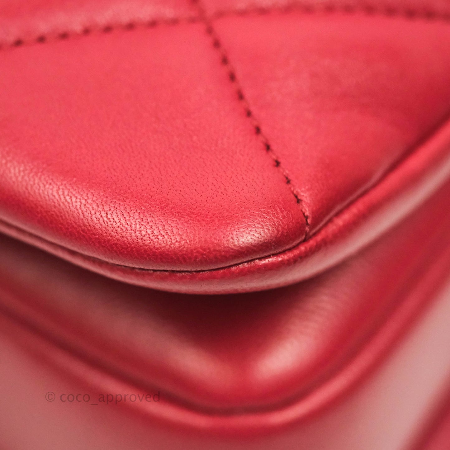 Chanel Small Quilted Trendy CC Red Lambskin Gold Hardware