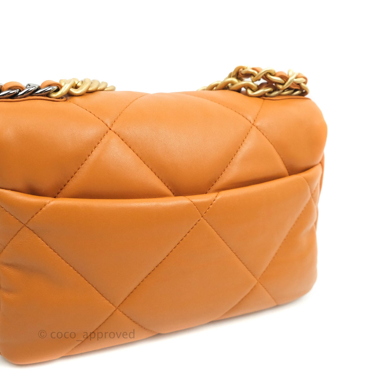 Chanel 19 Small Caramel Brown Mixed Hardware 21A