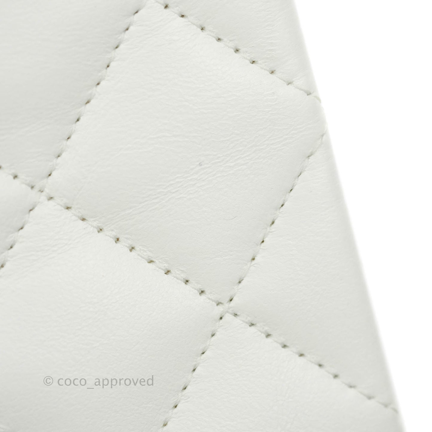 Chanel Classic Vintage Small S/M Flap White Lambskin 24K Gold Hardware
