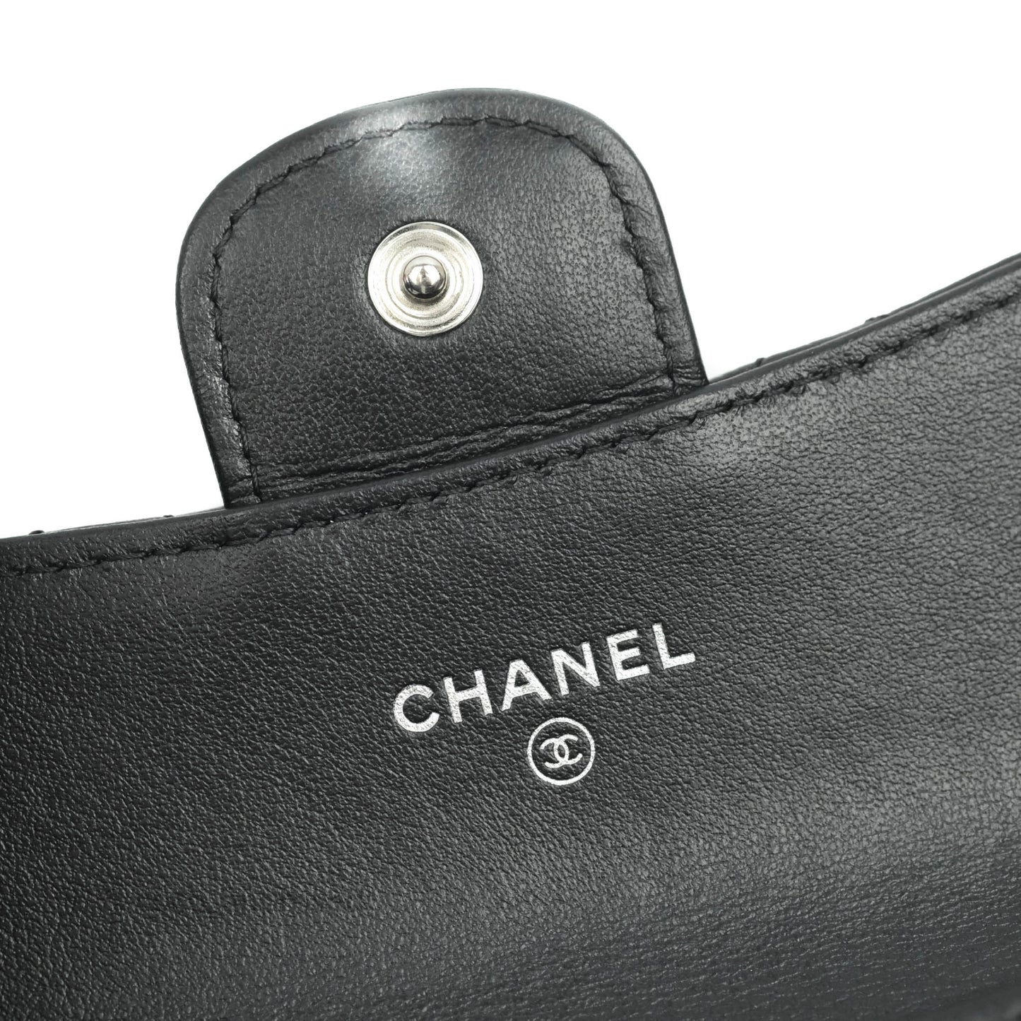 Chanel Quilted Reissue Flap Card Holder So Black Aged Calfskin
