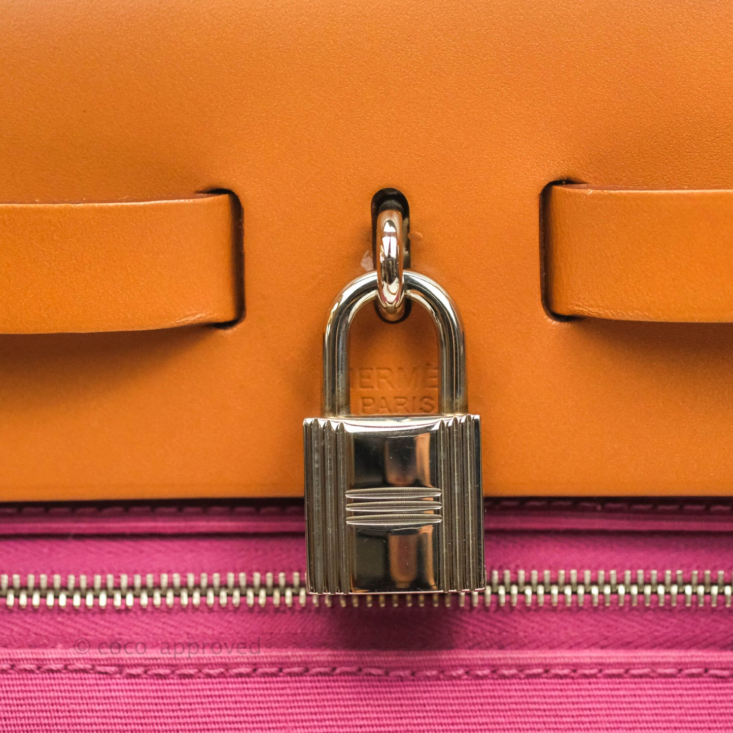 Hermès Herbag Zip 31 Rose Pourpre Tan Leather Palladium Hardware