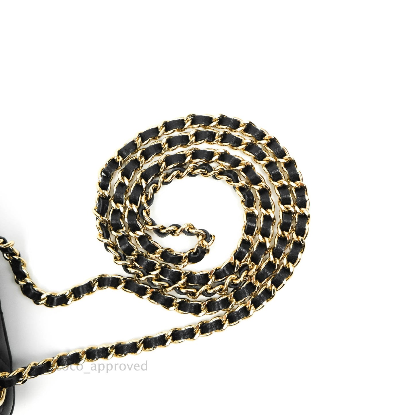 Chanel Classic Mini Vanity With Chain Black Lambskin Gold Hardware