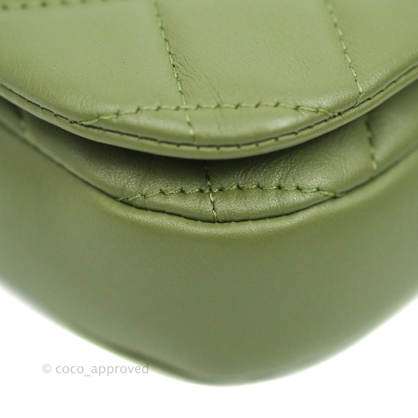 Chanel Clutch with Chain Olive Calfskin Aged Gold Hardware