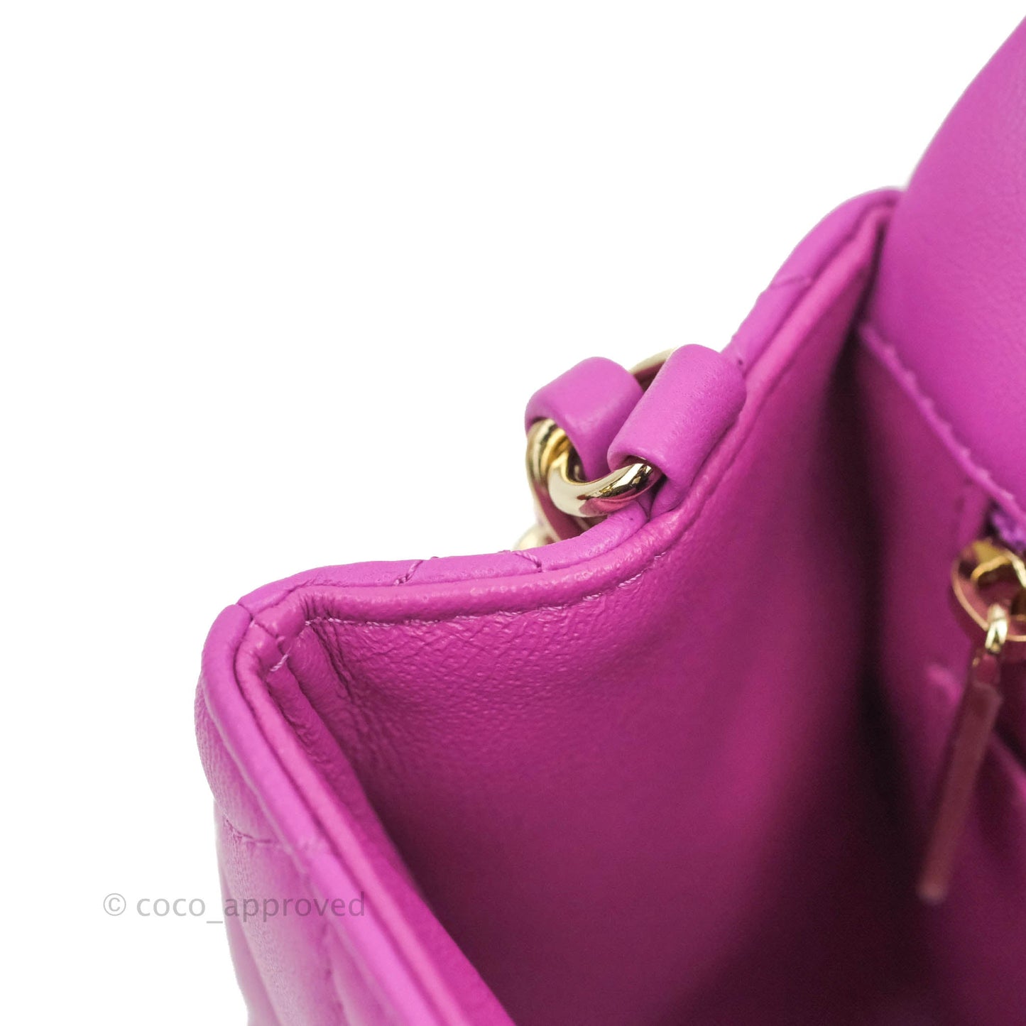 Chanel Quilted Mini Rectangular Purple Lambskin Gold Hardware