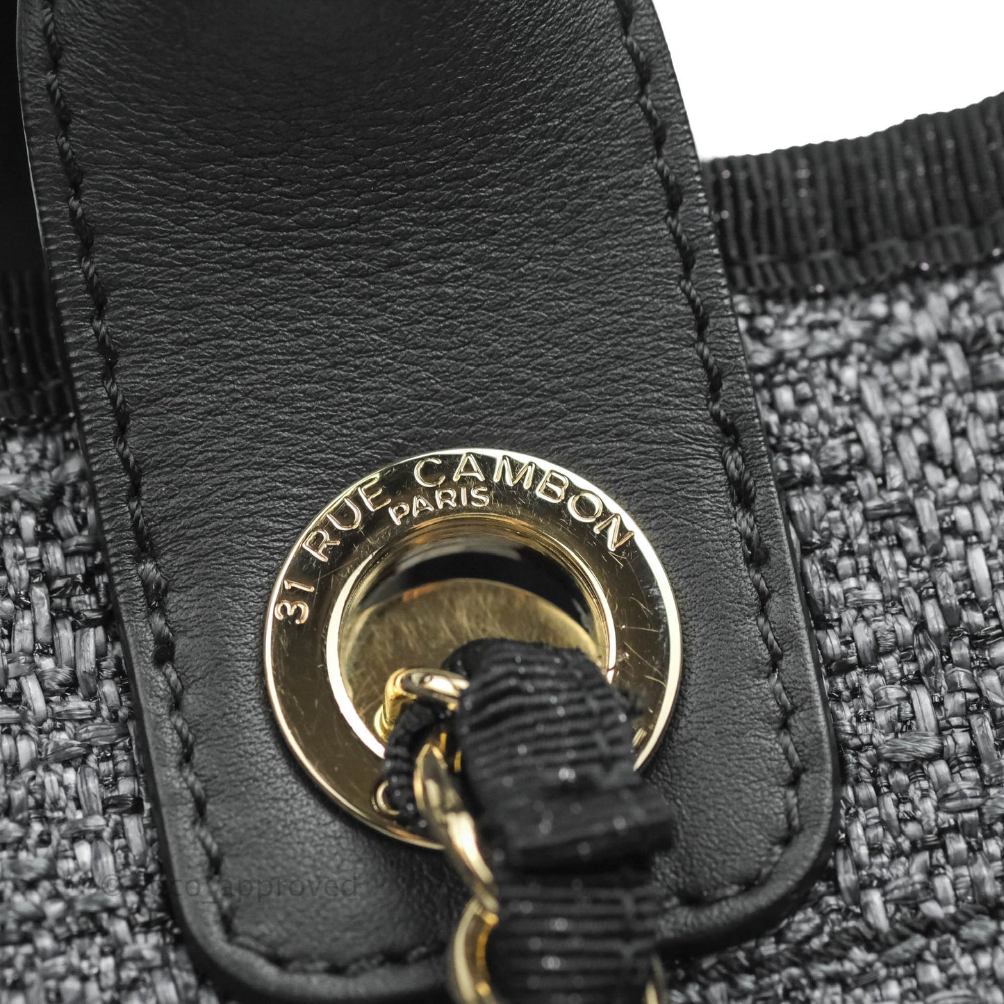 Chanel Deauville Charcoal Grey Canvas Gold Hardware