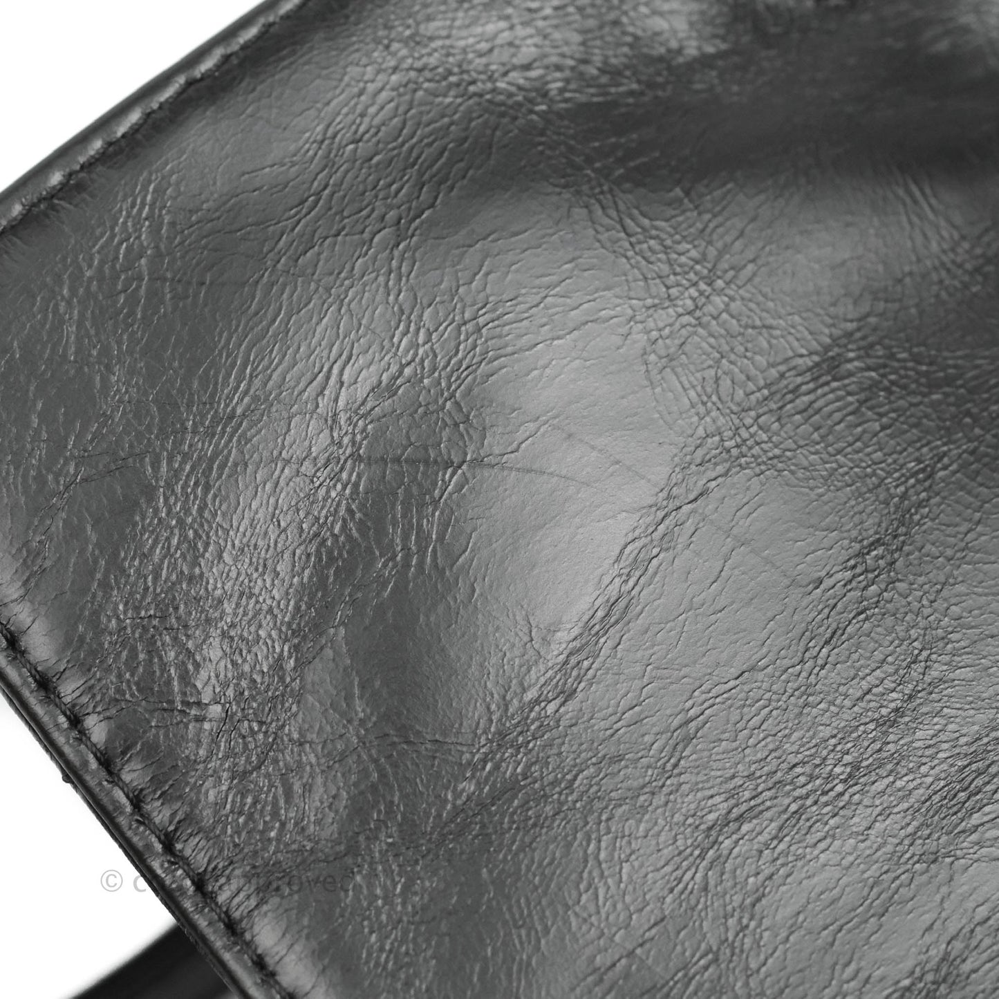 Chanel Quilted Double Sided Flap Black Aged Calfskin Ruthenium Hardware