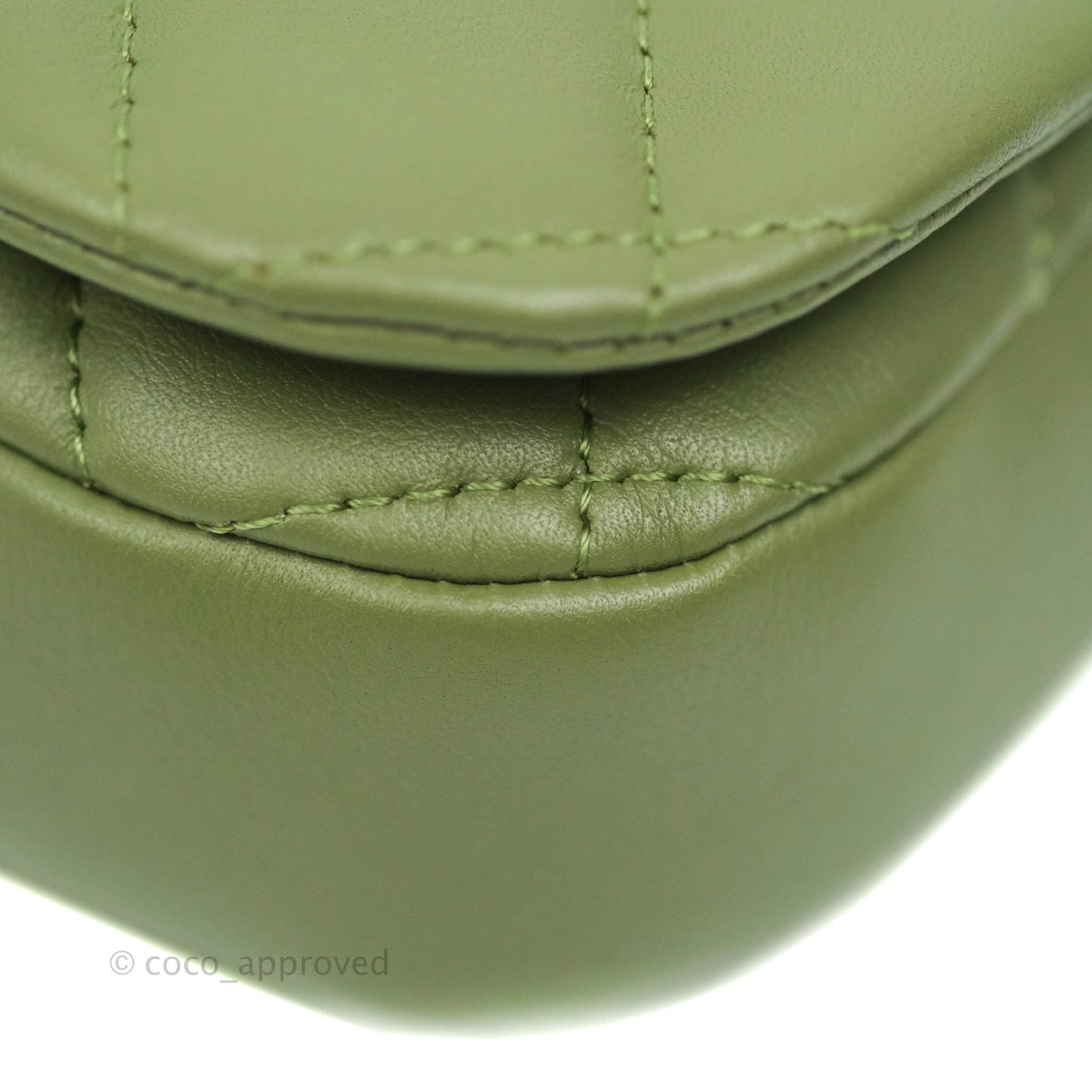 Chanel Clutch with Chain Olive Calfskin Aged Gold Hardware
