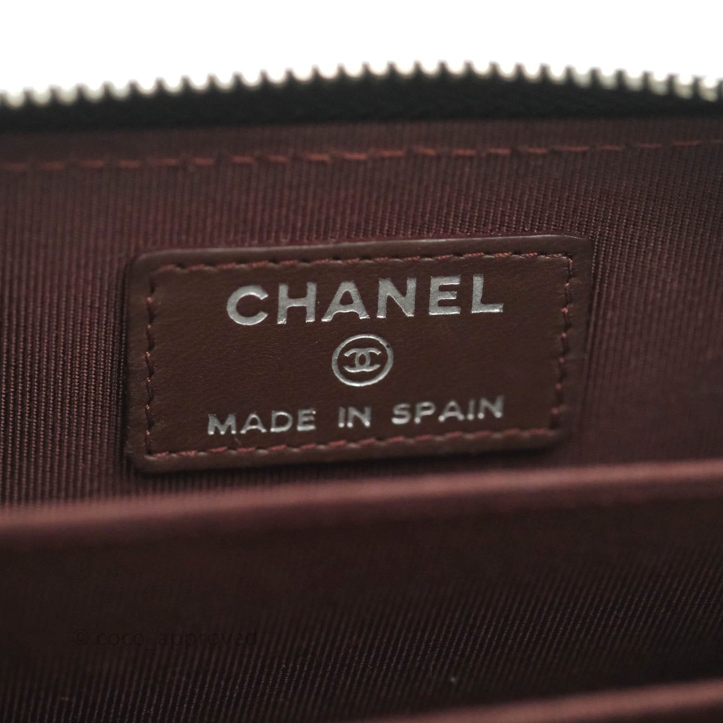 Chanel Classic Zipped Coin Purse Black Lambskin Silver Hardware