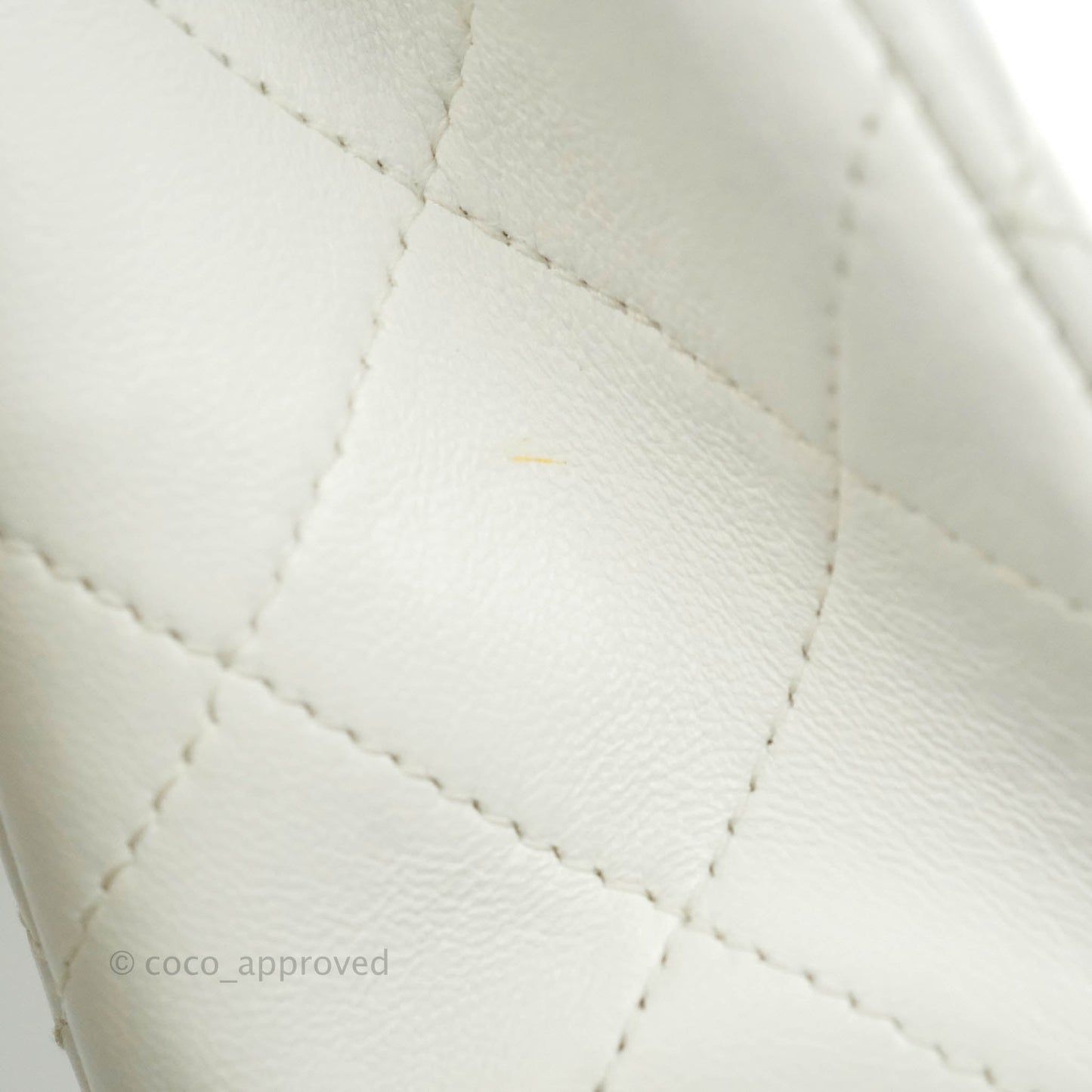 Chanel Classic Vintage Small S/M Flap White Lambskin 24K Gold Hardware
