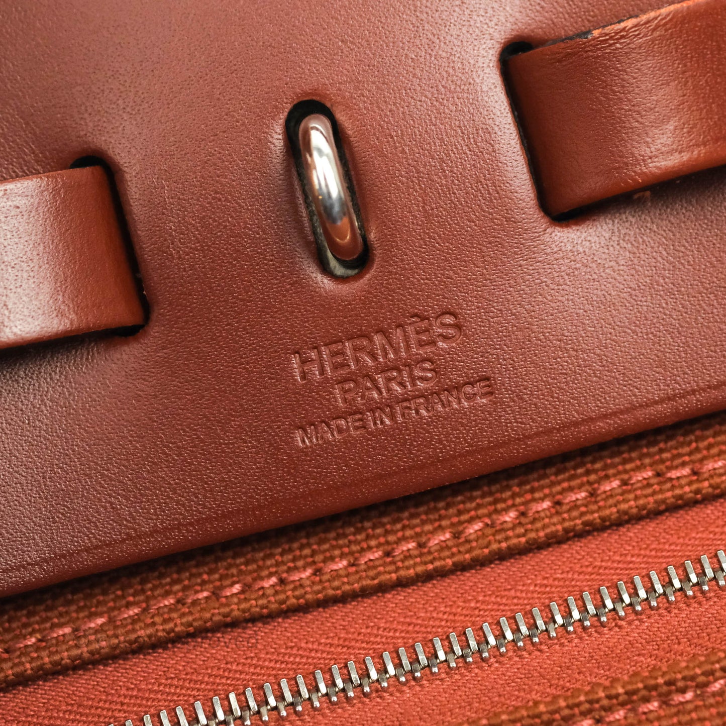 Hermès Herbag Zip 31 Rouge H Palladium Hardware