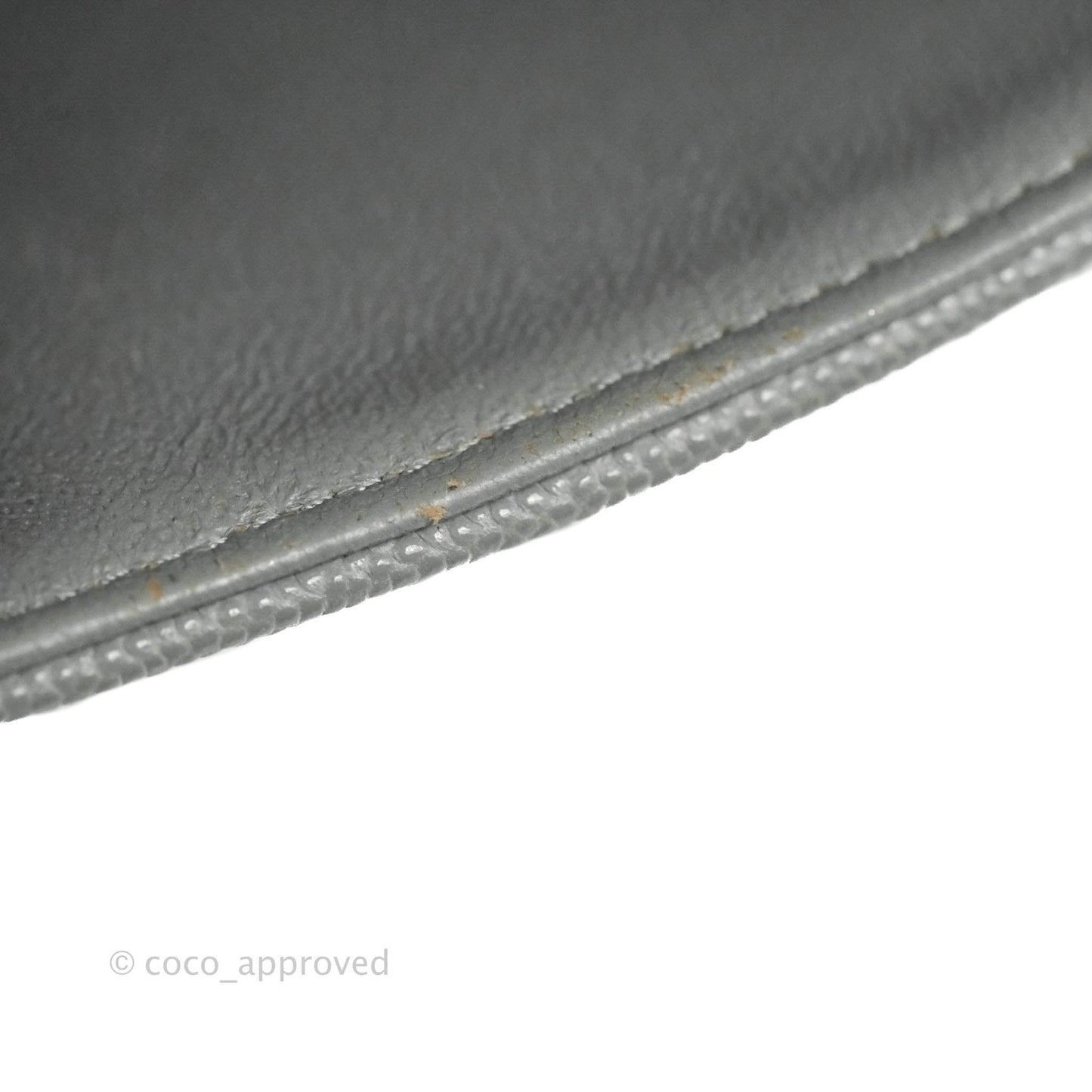 Chanel Small Classic Quilted Flap Grey Caviar Gold Hardware 20C