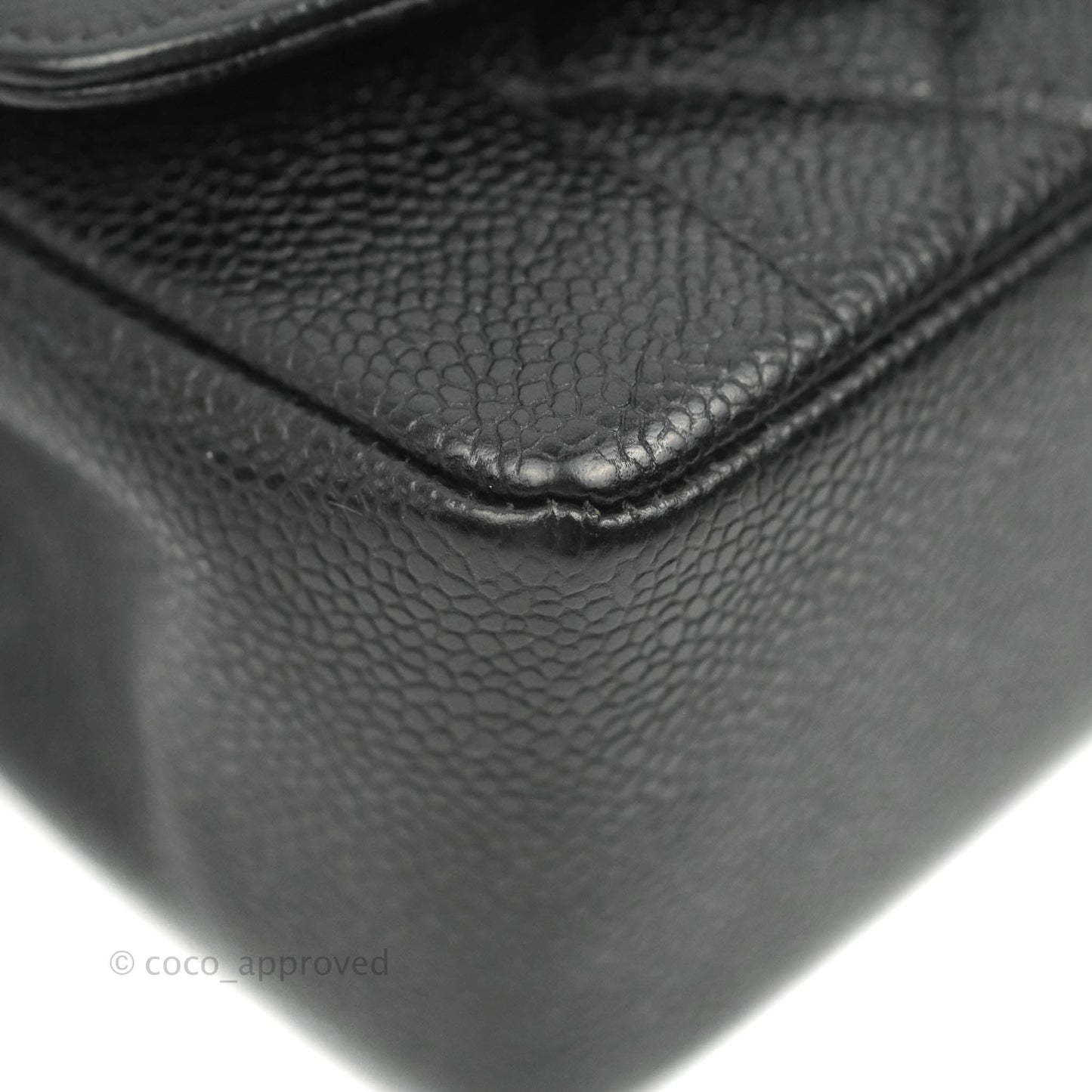 Chanel Small Vintage Quilted Classic Diana Flap Bag Black Caviar 24K Gold Hardware