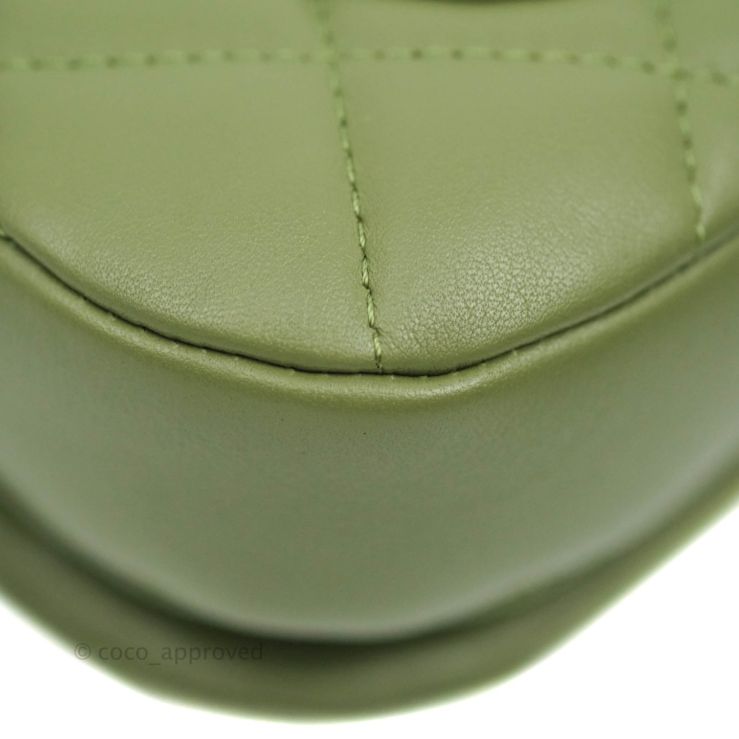 Chanel Clutch with Chain Olive Calfskin Aged Gold Hardware