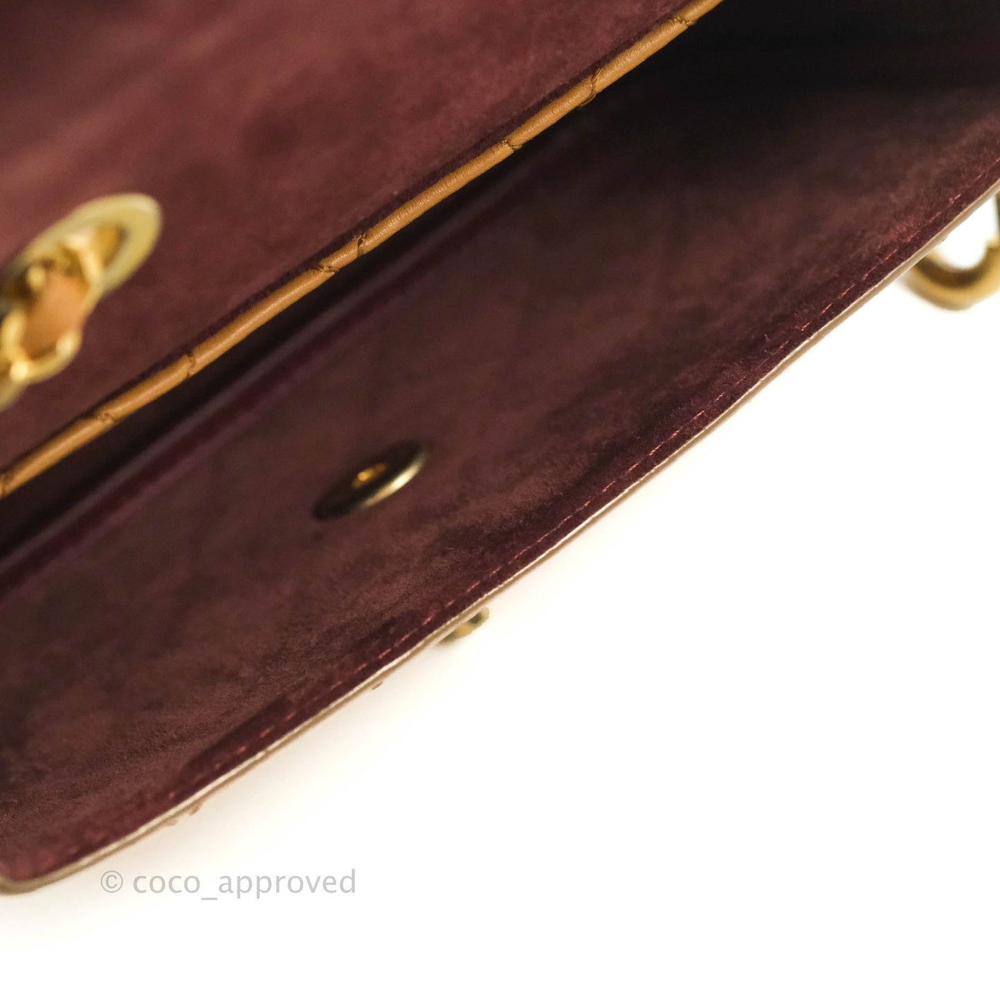 Chanel Quilted Flap With Coin Purse Caramel Calfskin Aged Gold Hardware 19K