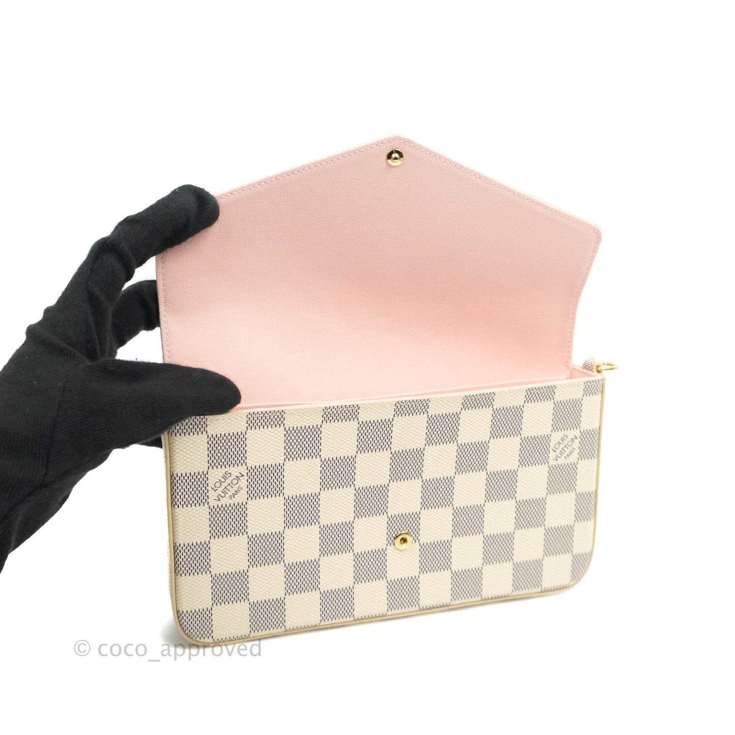 Louis Vuitton Canvas Pochette Félicie Bag Damier Azur